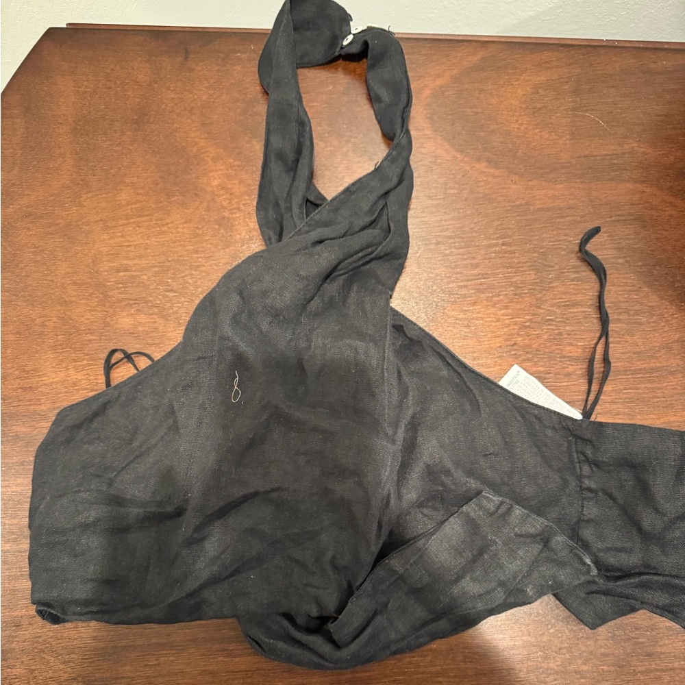 Zara line twist neck tie top size small black